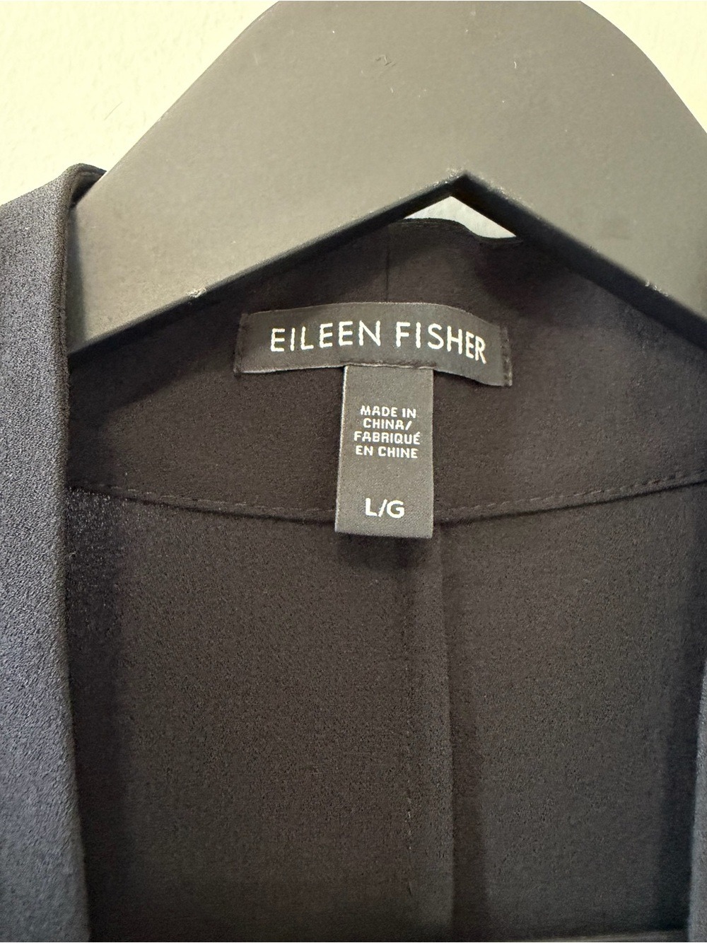 Eileen Fisher 100% Silk Long Belted Vest Georgette Crepe Sleeveless Blouse Black - Picture 6 of 9